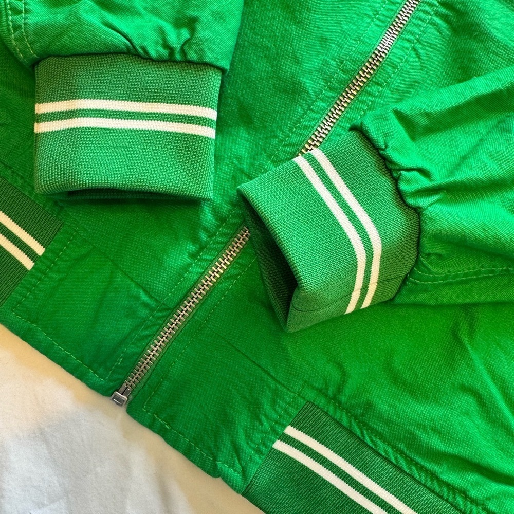 Denim & Flower St. Patrick’s Day / Ireland Vibrant Kelly Green BomberJacket - Picture 4 of 8
